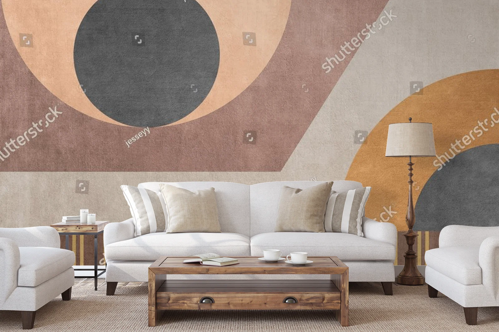 Geometryczne harmonie w aksamitnych barwach