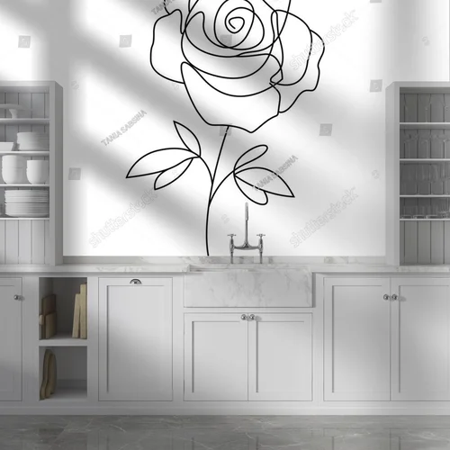 Elegancka róża w minimalistycznym stylu
