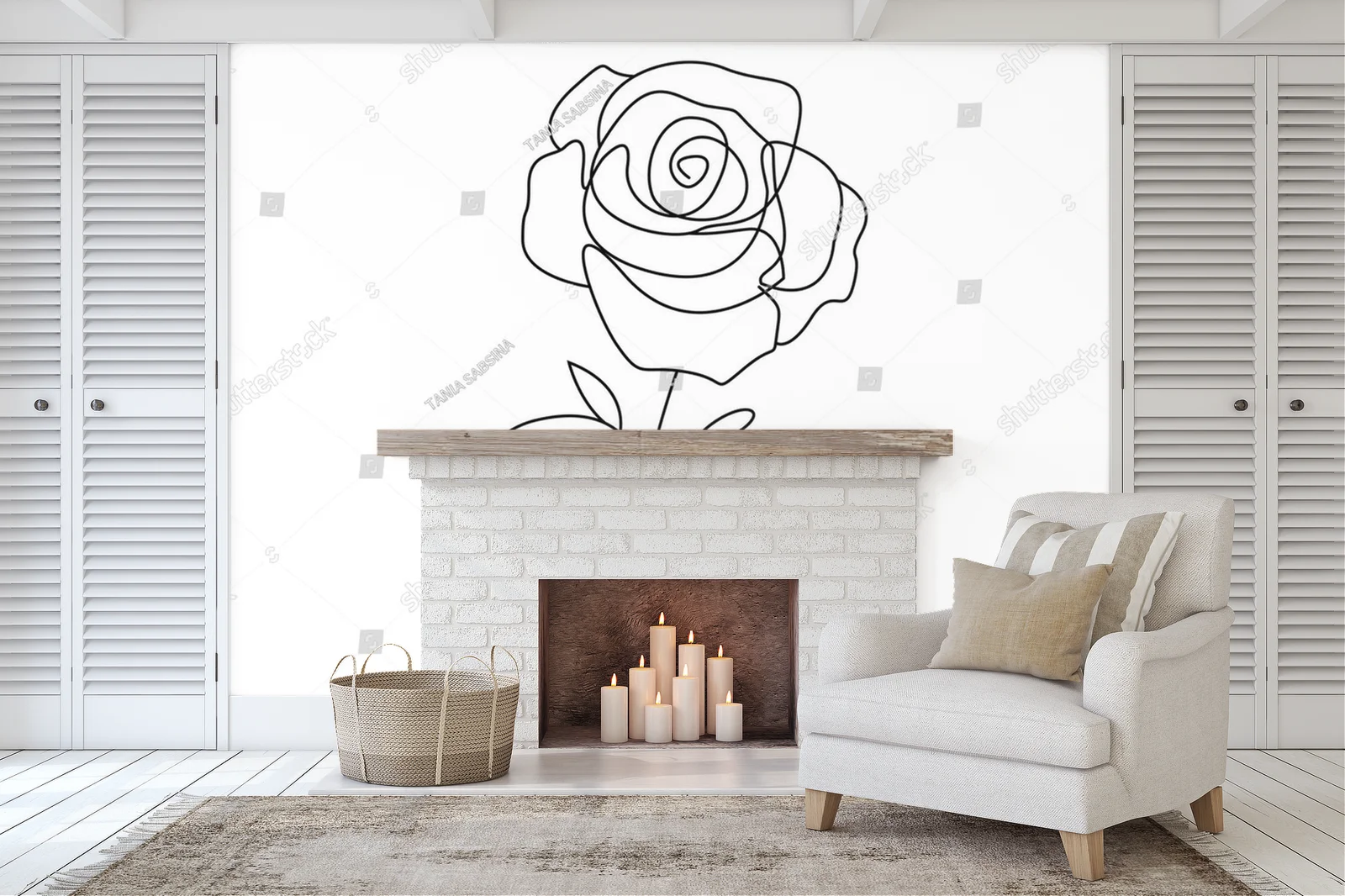 Elegancka róża w minimalistycznym stylu