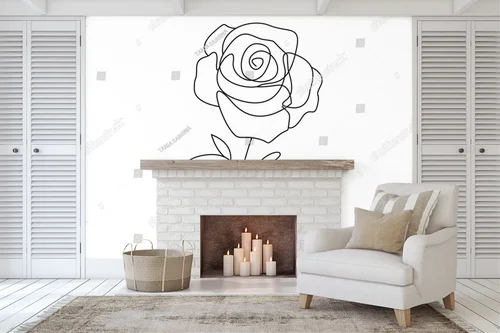 Elegancka róża w minimalistycznym stylu