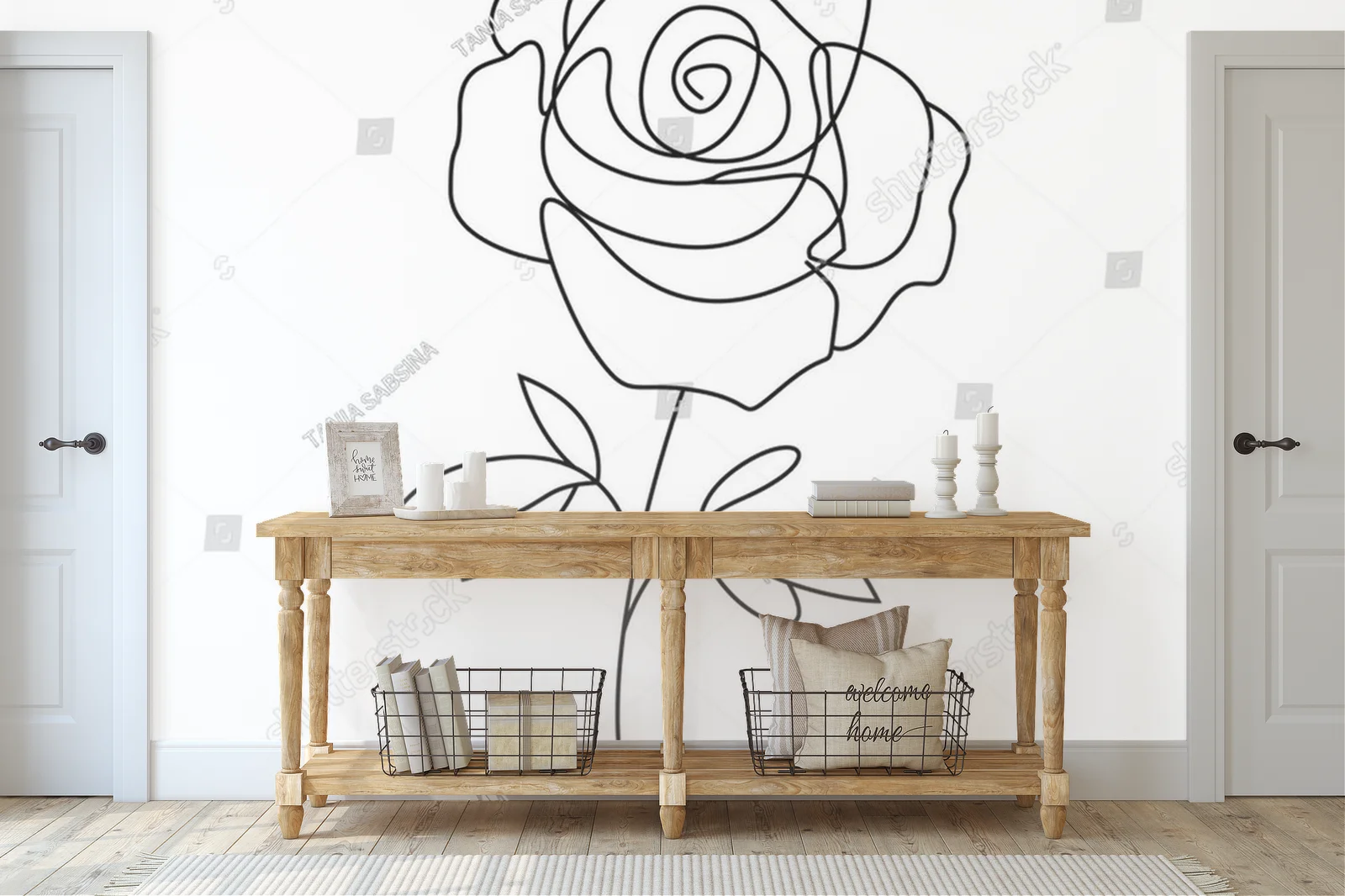 Elegancka róża w minimalistycznym stylu