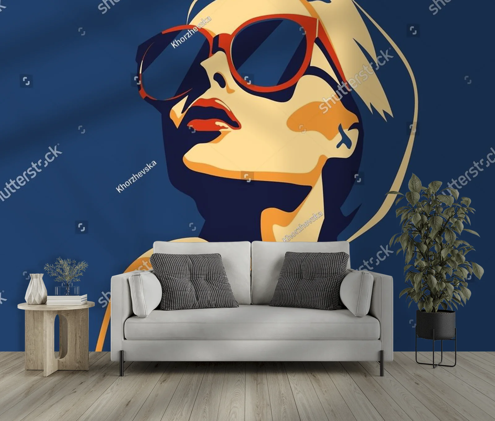 Stylowy portret modnej kobiety w jasnych barwach