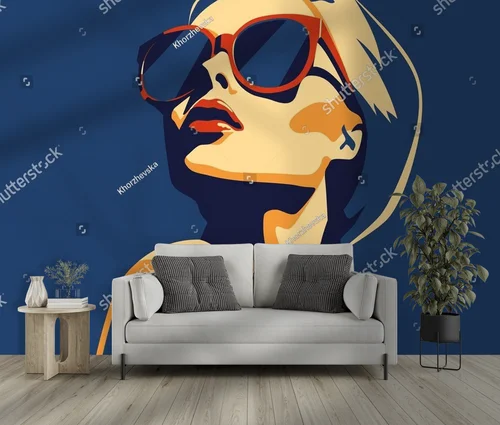 Stylowy portret modnej kobiety w jasnych barwach