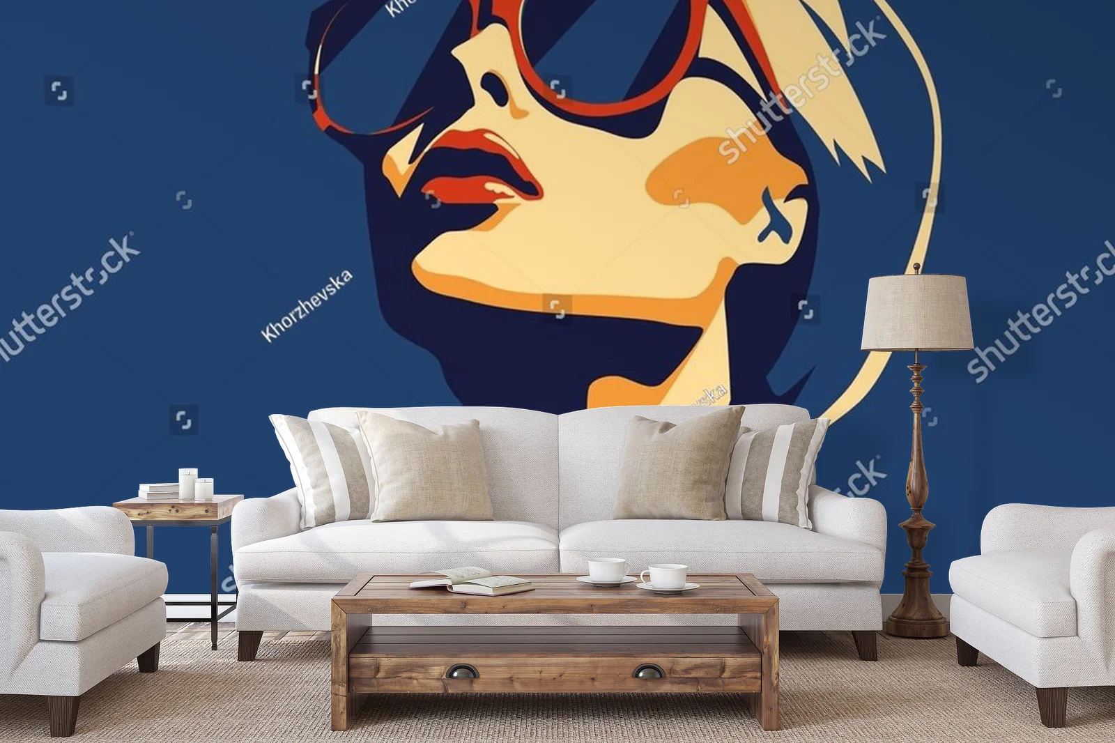 Stylowy portret modnej kobiety w jasnych barwach