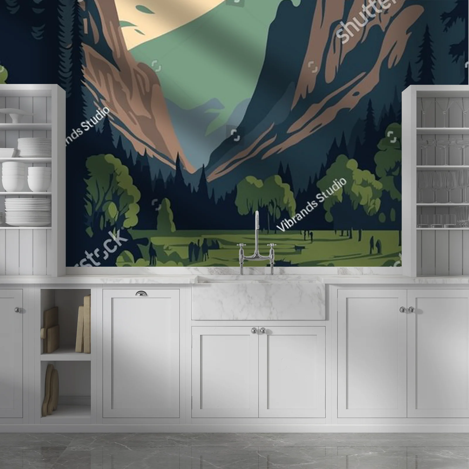 El Capitan w parku Yosemite – stylowa kompozycja
