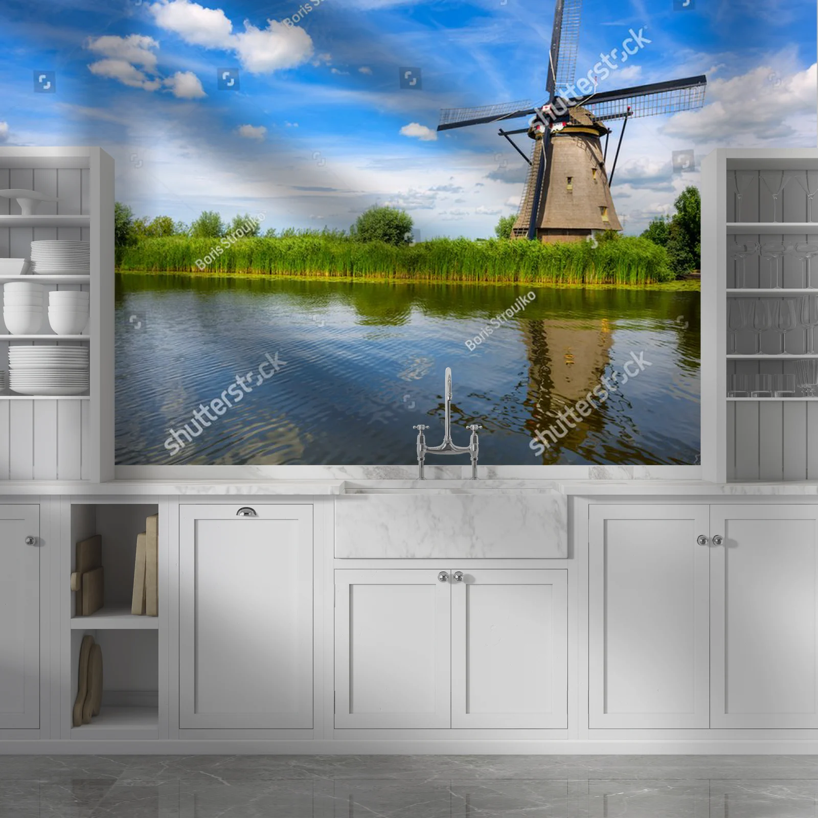 Urok tradycyjnego młyna w malowniczym Kinderdijk