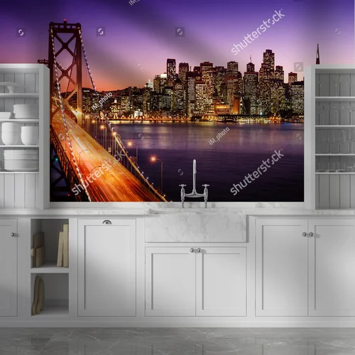 Zachwycający skyline San Francisco o zachodzie słońca