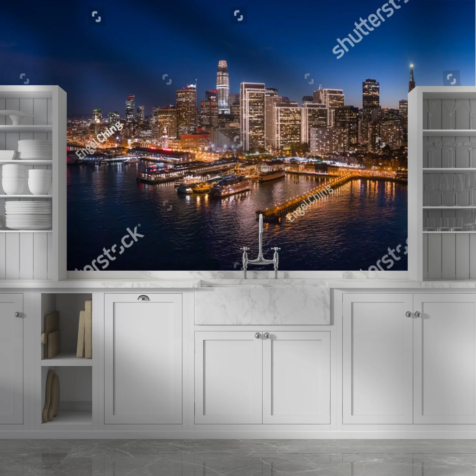 Aksamitne widoki San Francisco o zmierzchu