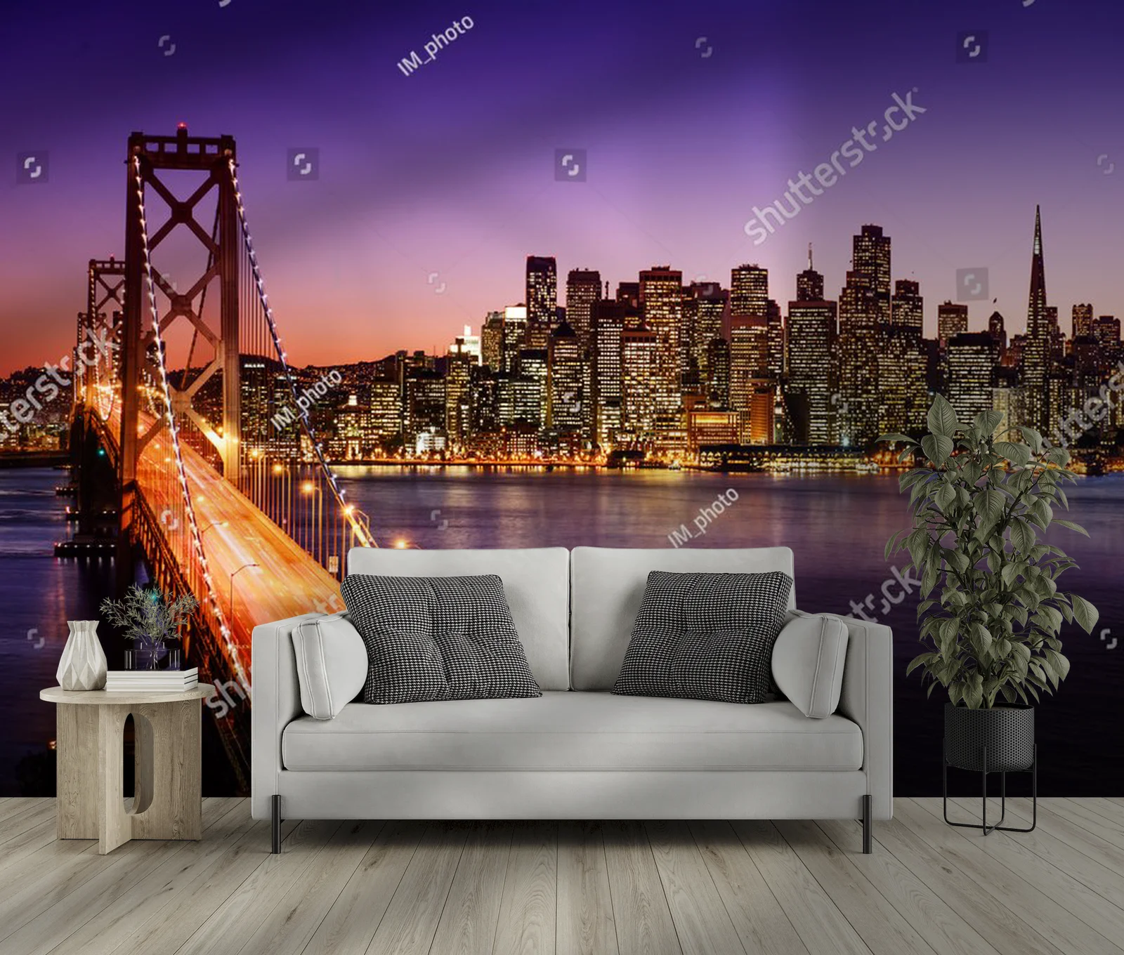 Zachwycający skyline San Francisco o zachodzie słońca