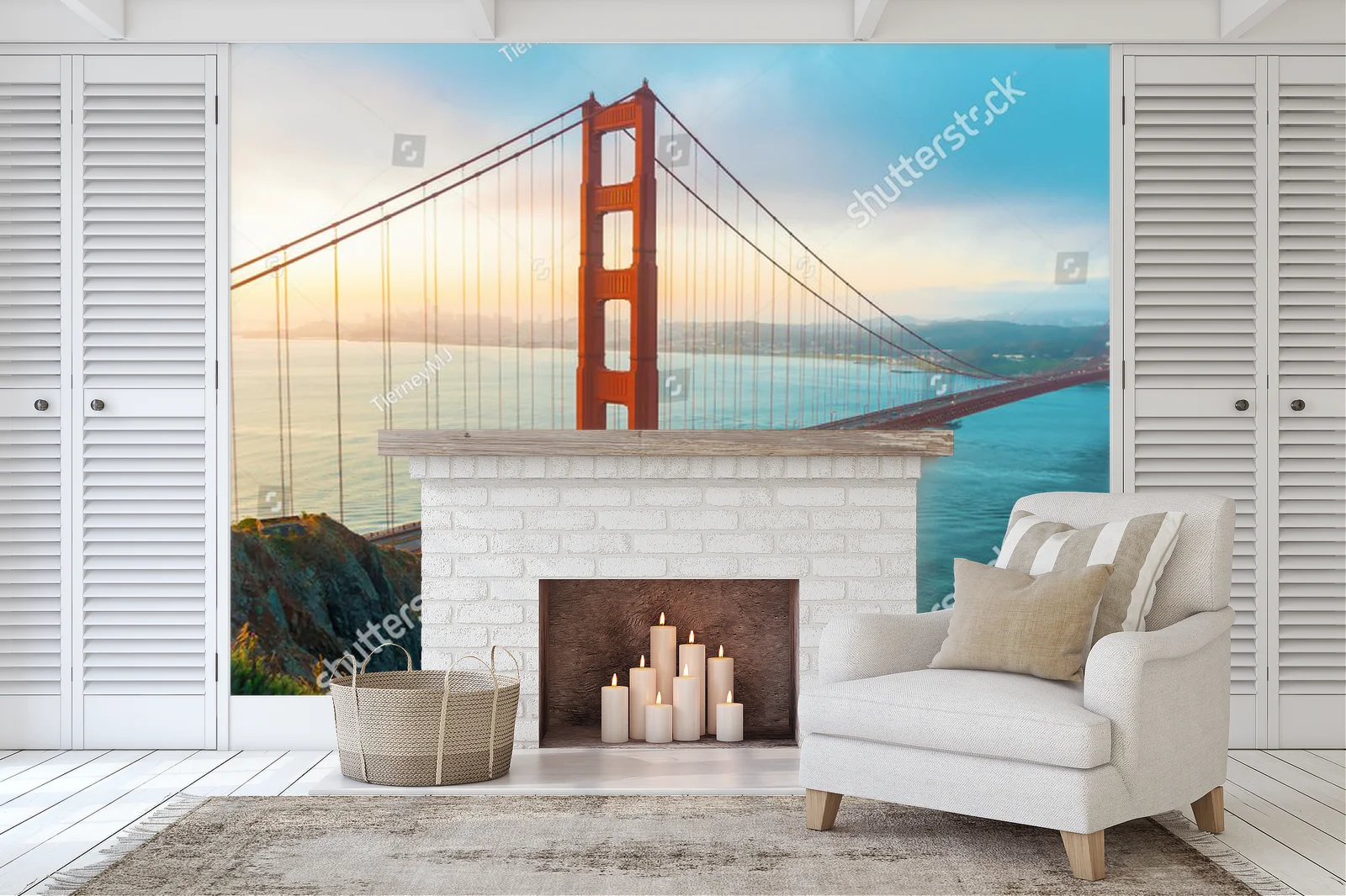 Poranny blask golden gate w malowniczym Marin