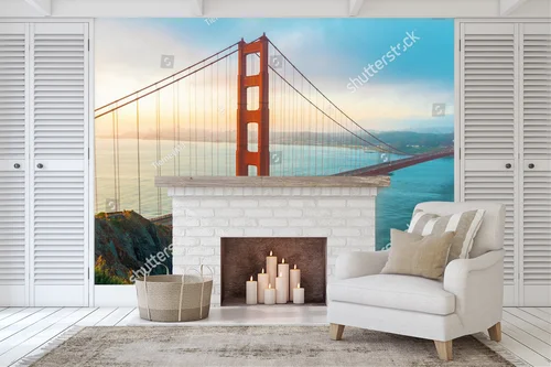 Poranny blask golden gate w malowniczym Marin