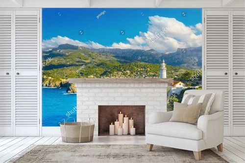 Panoramiczny widok na Port de Sóller w Majorce