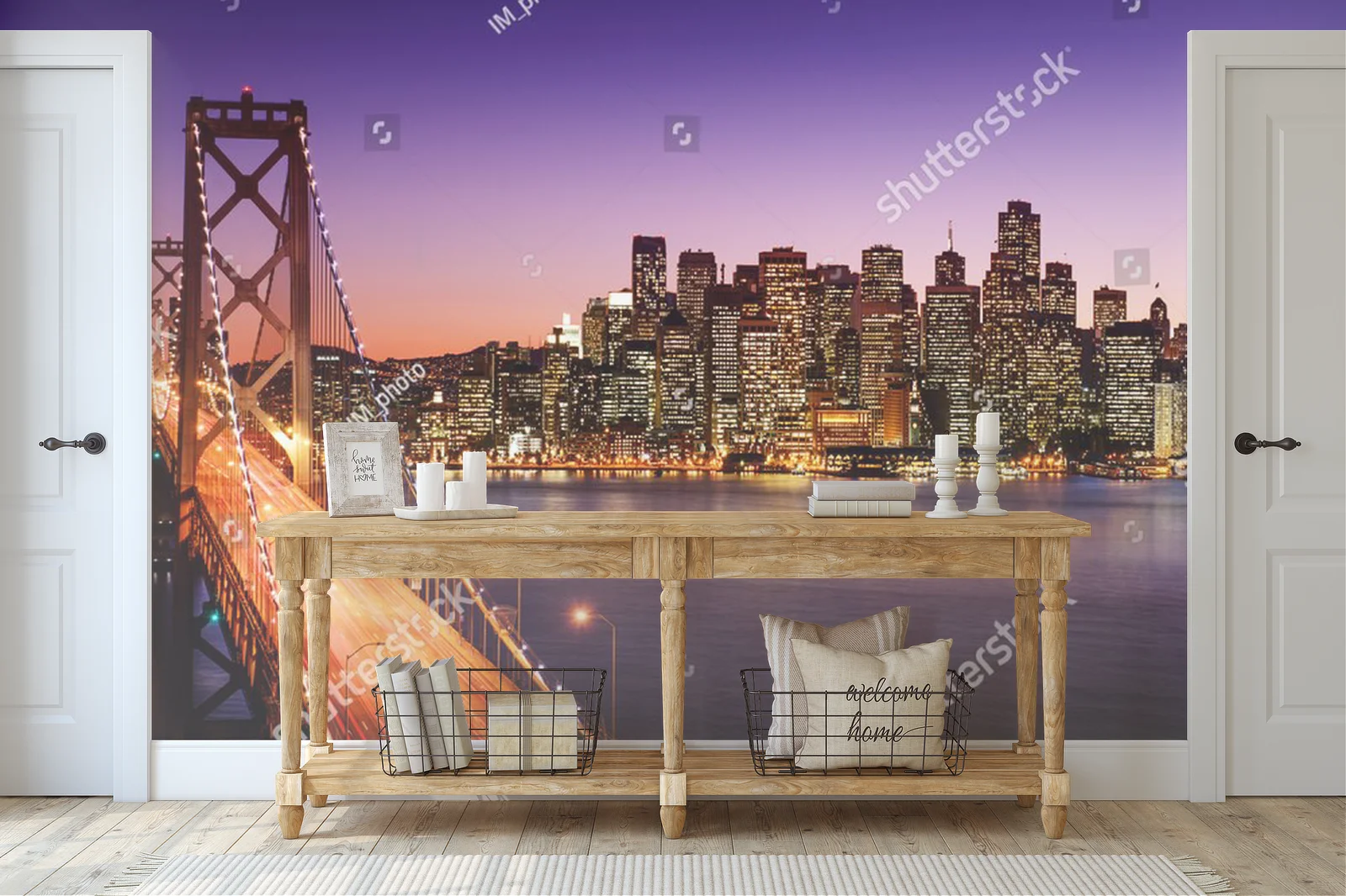 Zachwycający skyline San Francisco o zachodzie słońca
