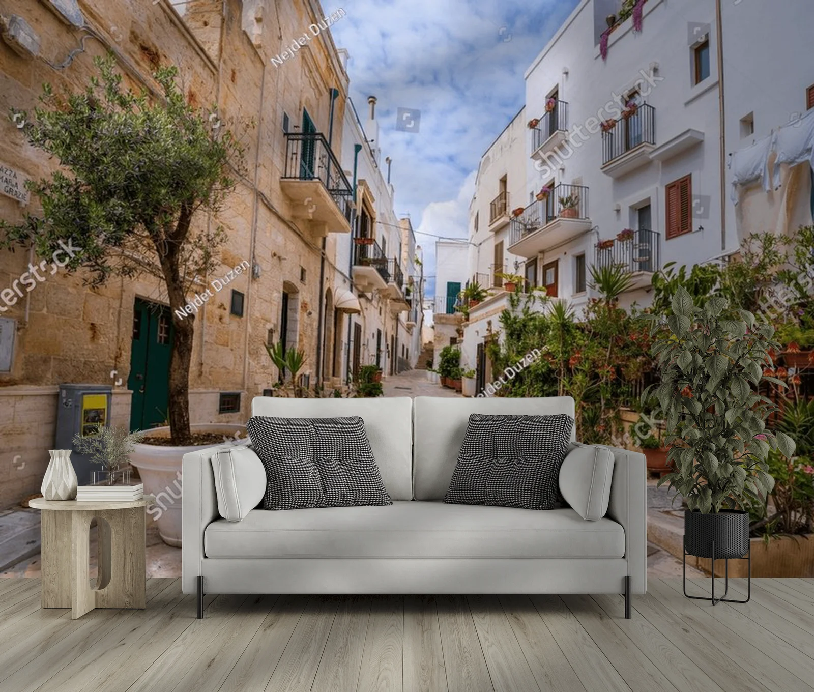 Malowniczy widok ulic Polignano a Mare
