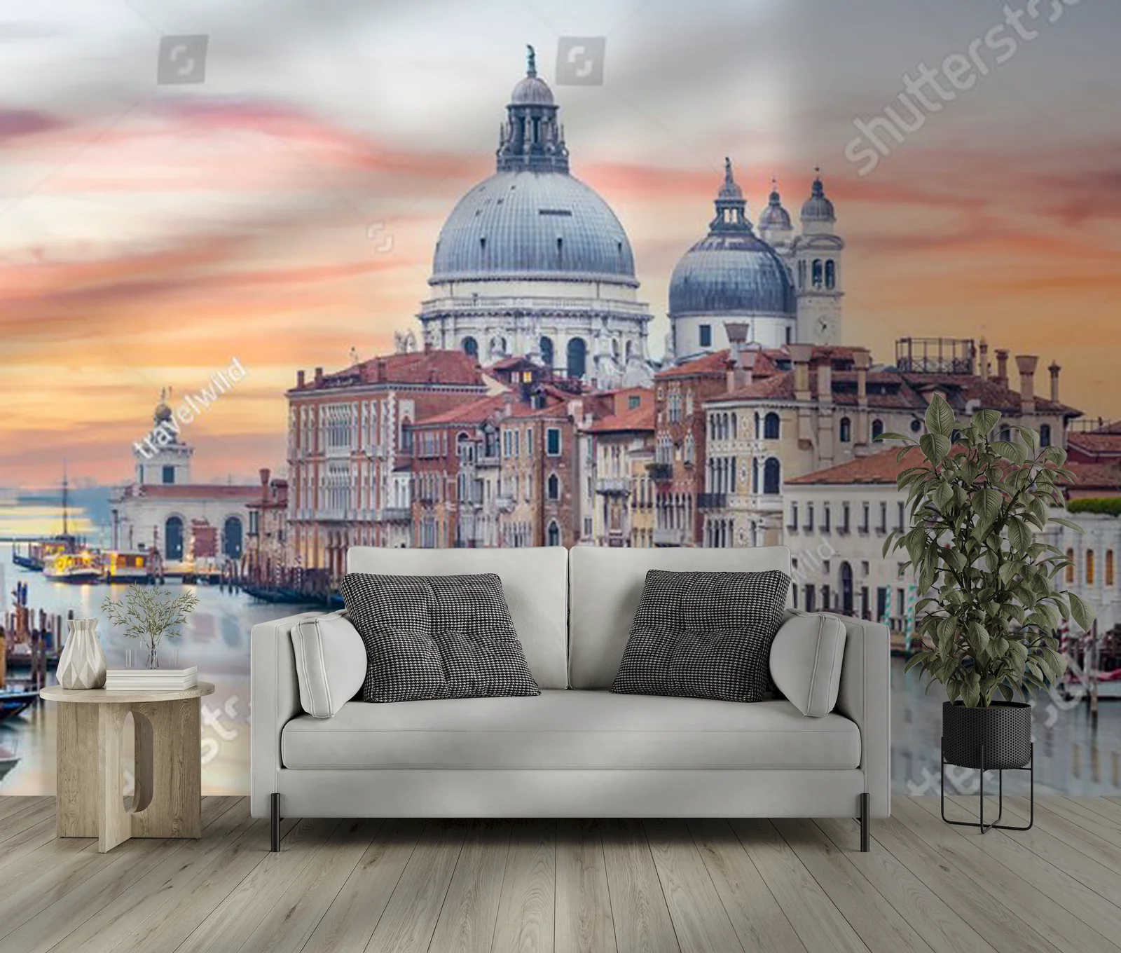 Romantyczna panorama Wenecji o poranku