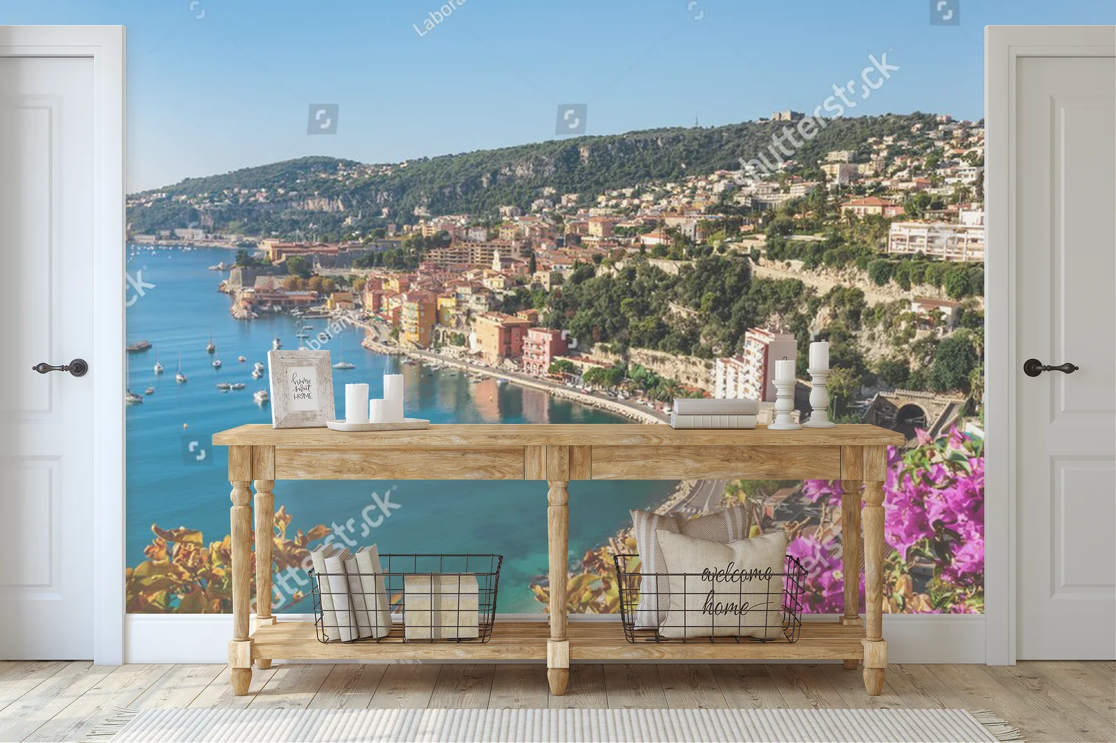 Panoramiczny widok Côte d'Azur przy Villefranche-sur-Mer