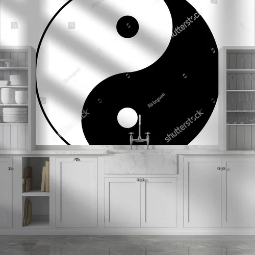 Harmonia yin-yang w delikatnych odcieniach