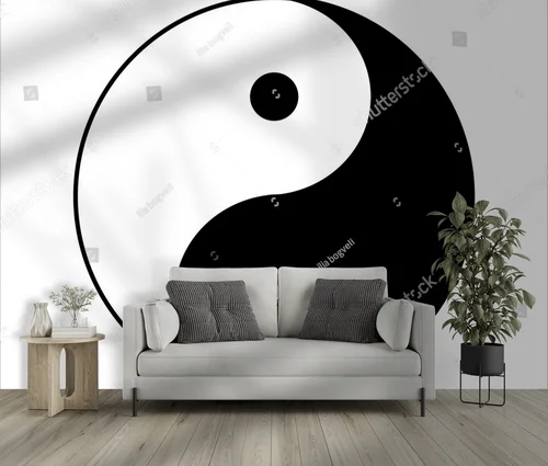 Harmonia yin-yang w delikatnych odcieniach