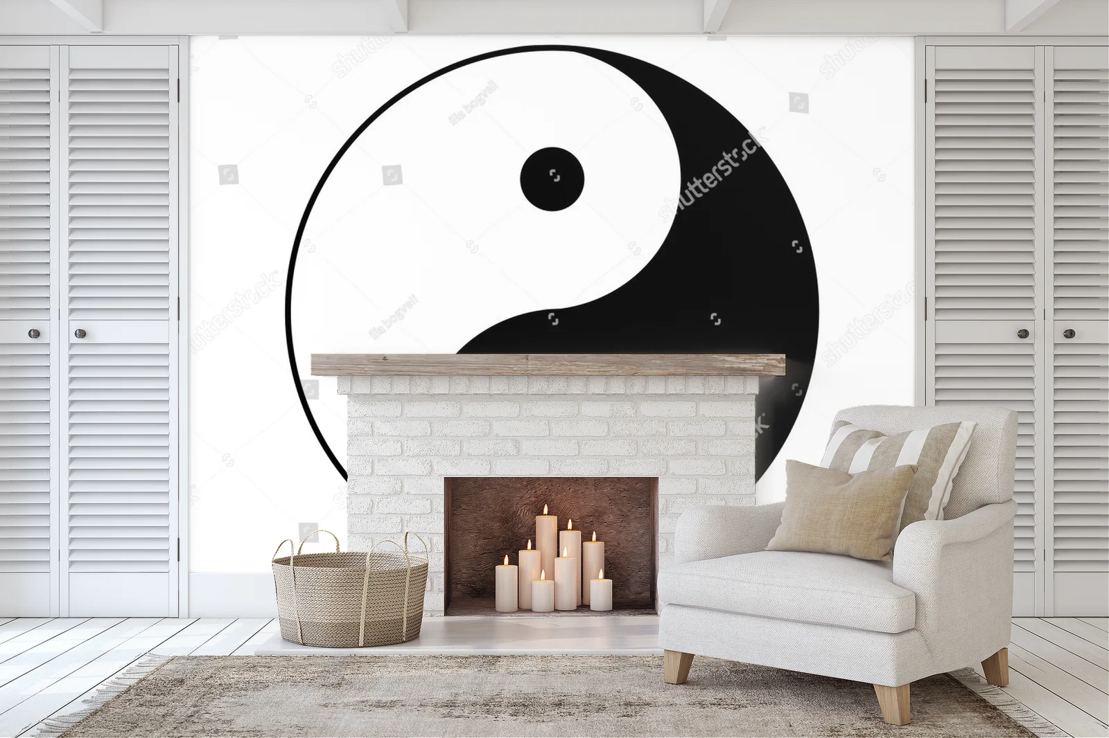 Harmonia yin-yang w delikatnych odcieniach