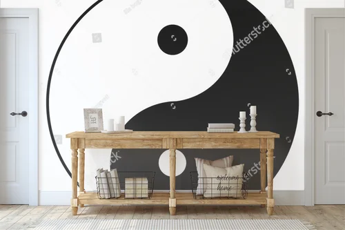 Harmonia yin-yang w delikatnych odcieniach