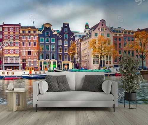 Malownicze widoki Amsterdamu w jesiennych kolorach