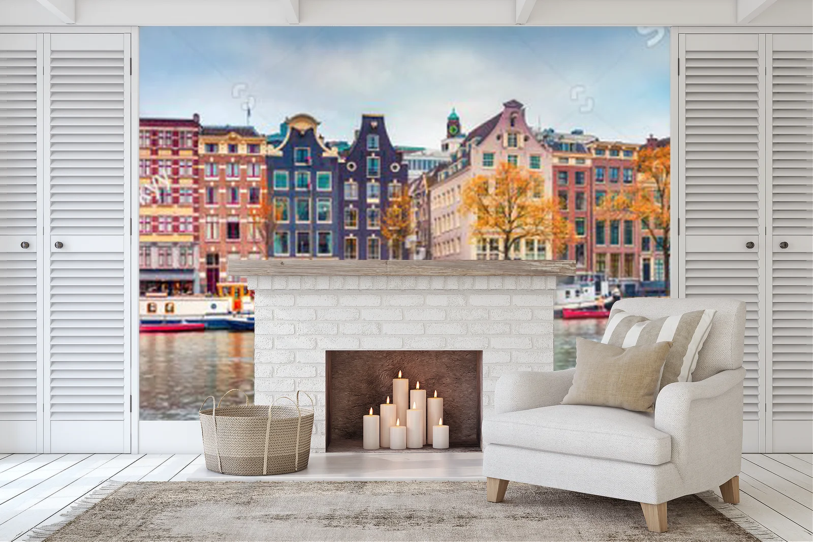 Malownicze widoki Amsterdamu w jesiennych kolorach