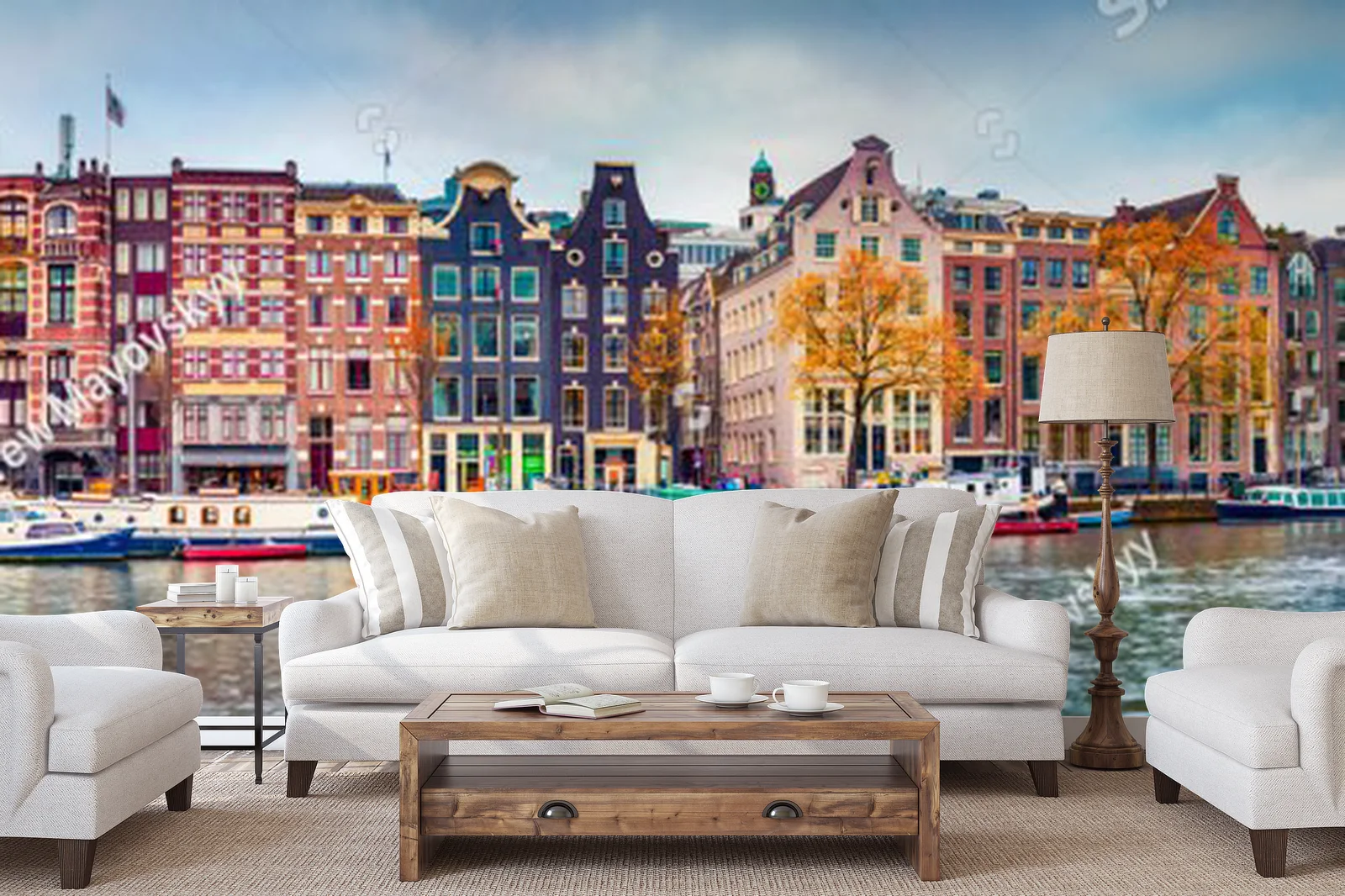Malownicze widoki Amsterdamu w jesiennych kolorach