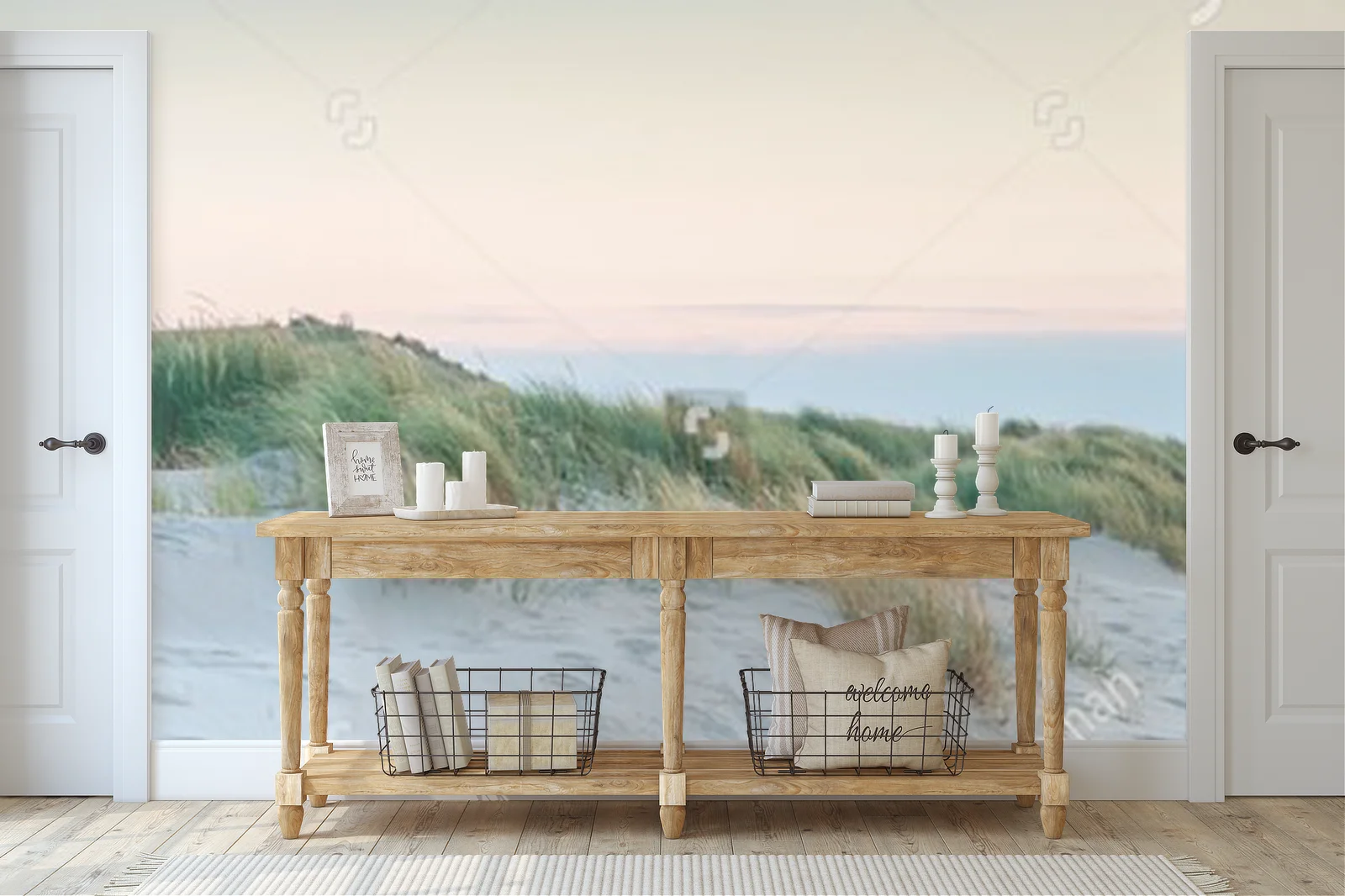 Panoramiczny widok latarni morskiej na wyspie Sylt