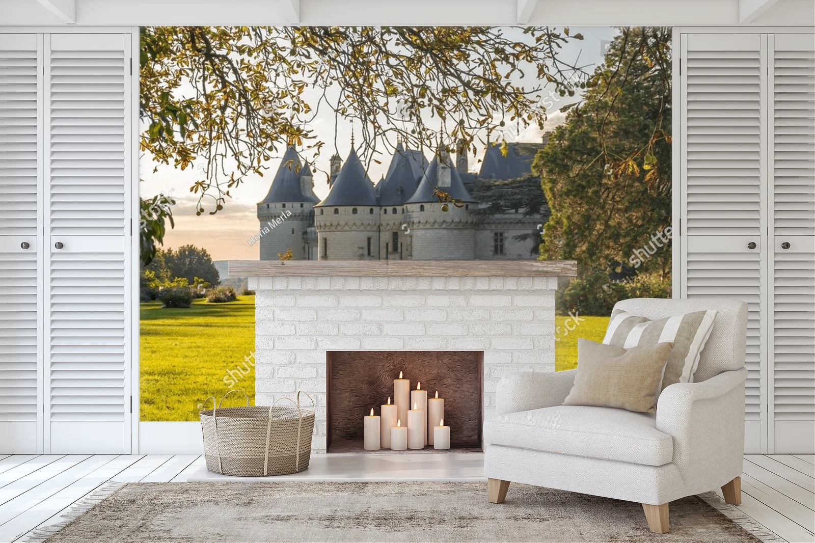 Zamek Chaumont-sur-Loire w złotym blasku