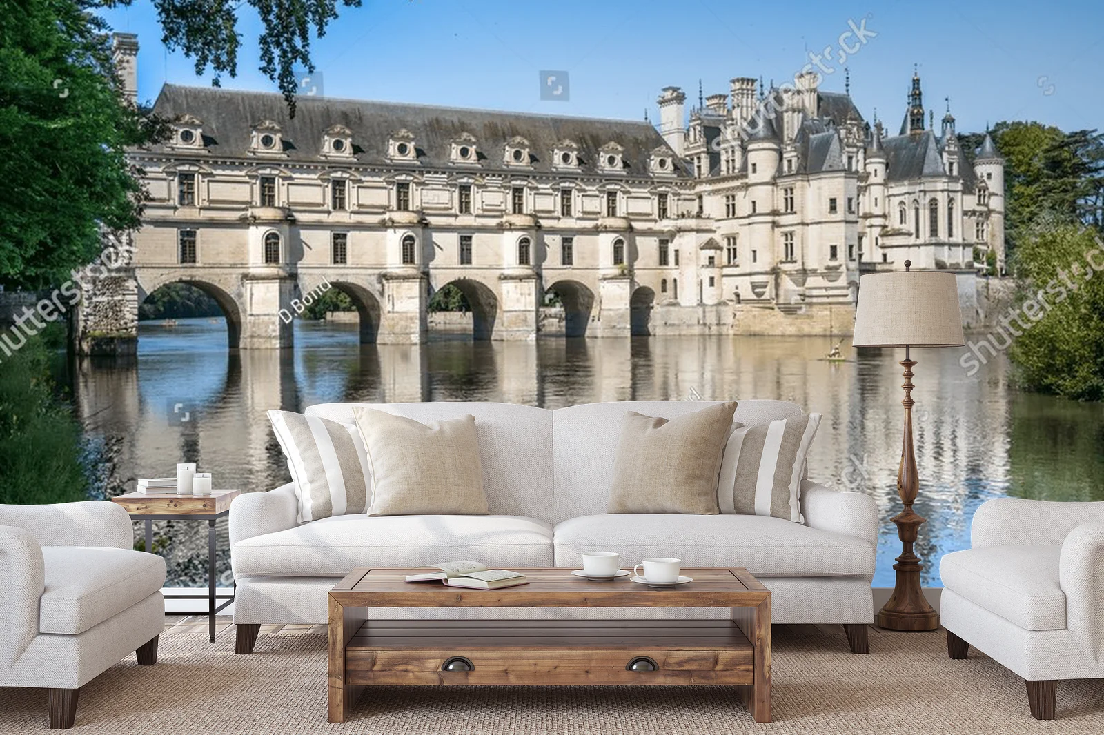 Czarujący zamek Chenonceau w pastelowych tonach