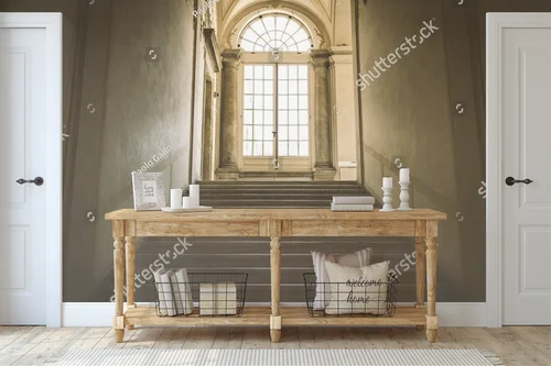 Mroczne schody w grunge'owym wnętrzu