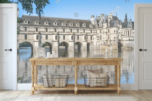 Czarujący zamek Chenonceau w pastelowych tonach