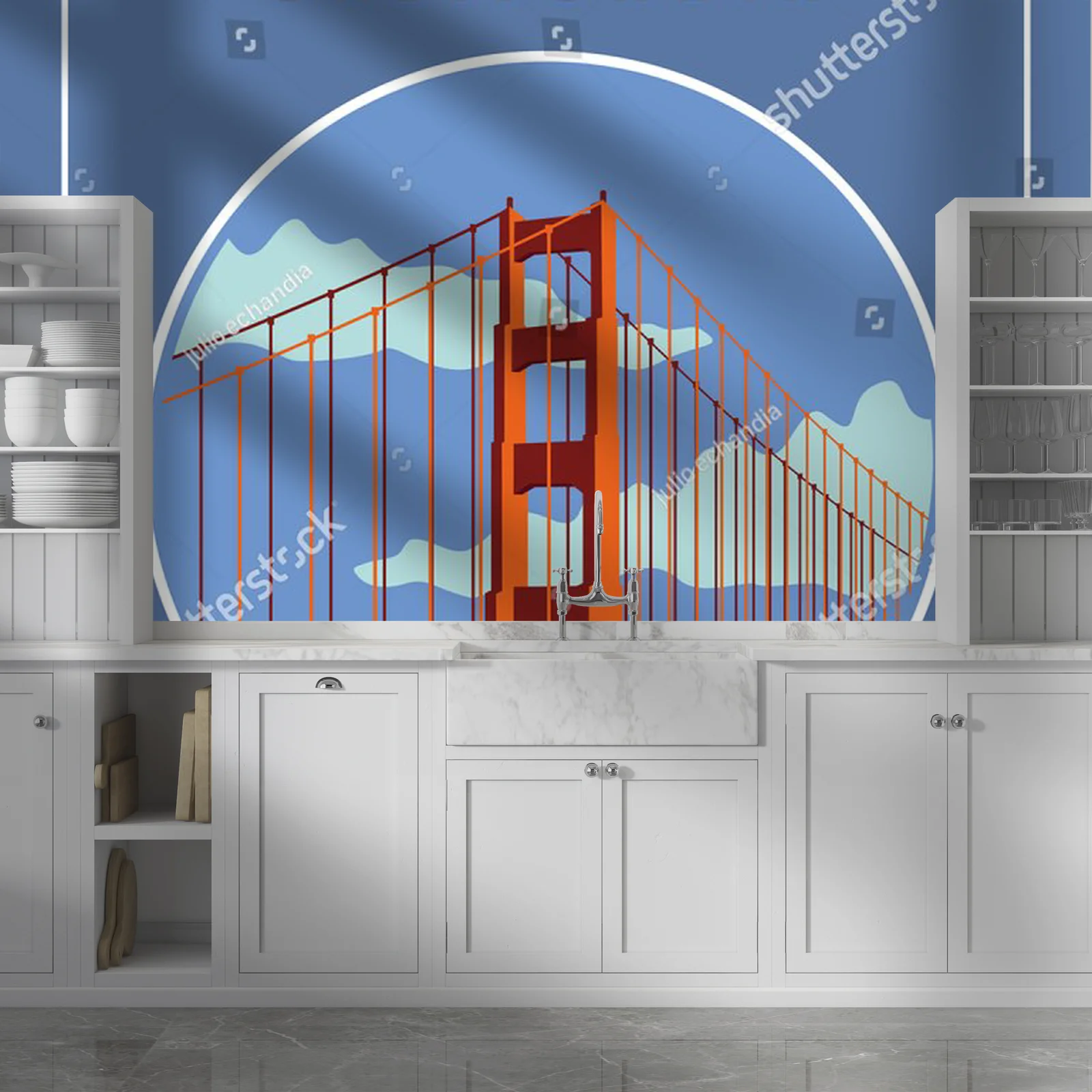 Złoty most w mglistym San Francisco