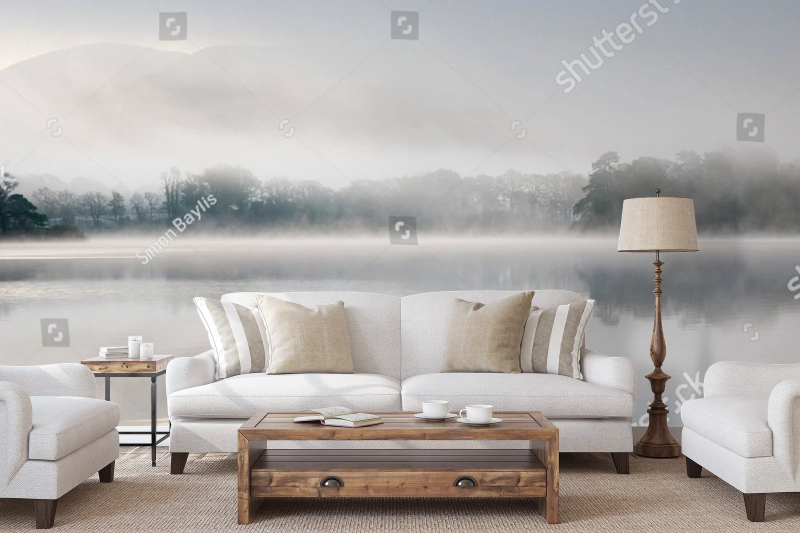 Misty dawn at Derwentwater - enchanting tranquility