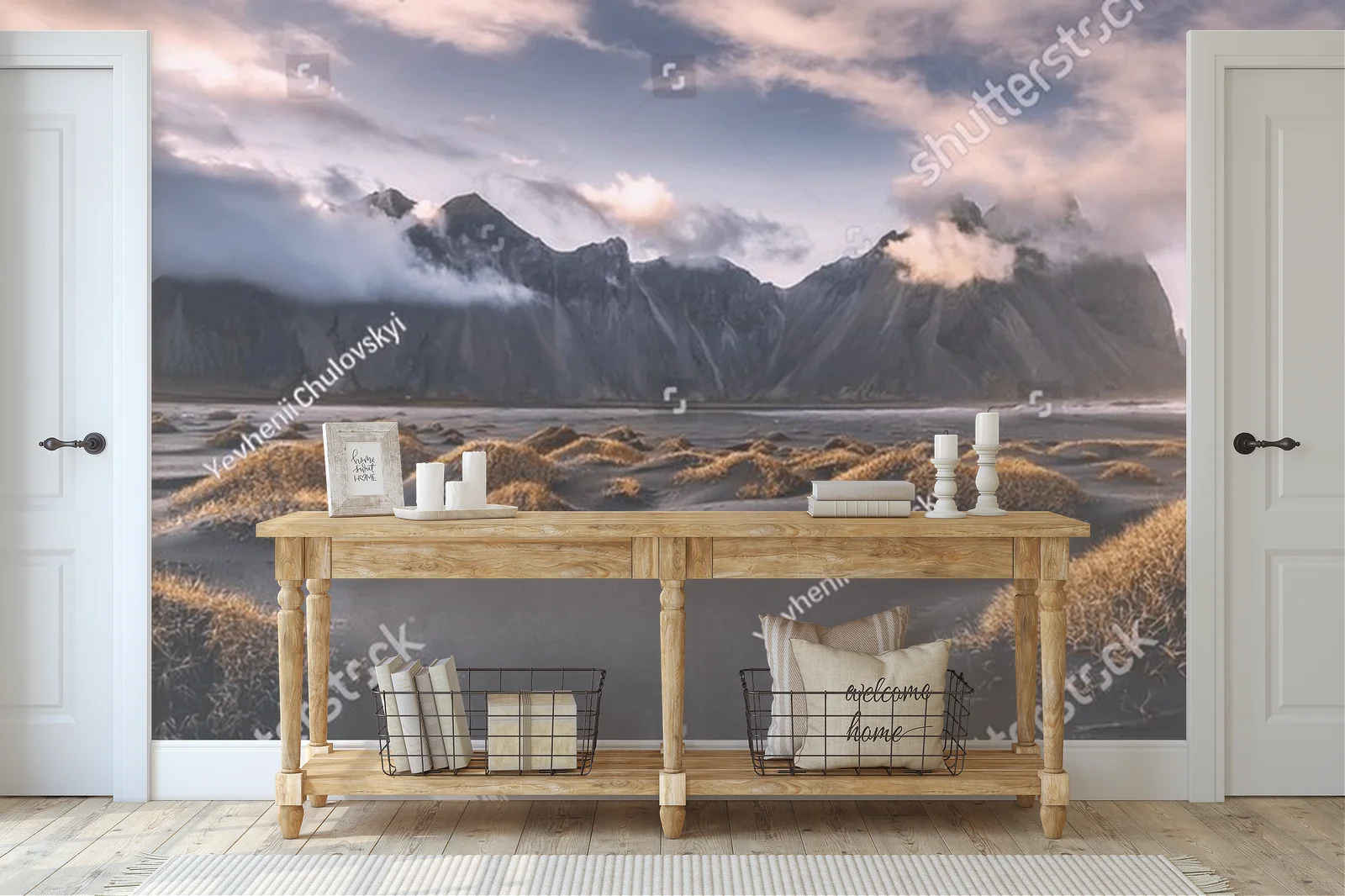 Epicka sceneria gór w obliczu szalejącego oceanu