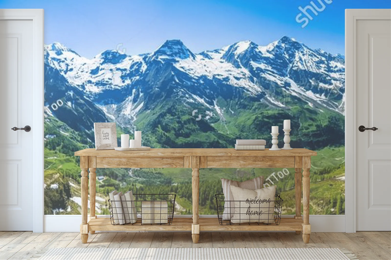 Alpejska panorama Grossglocknera w błękicie