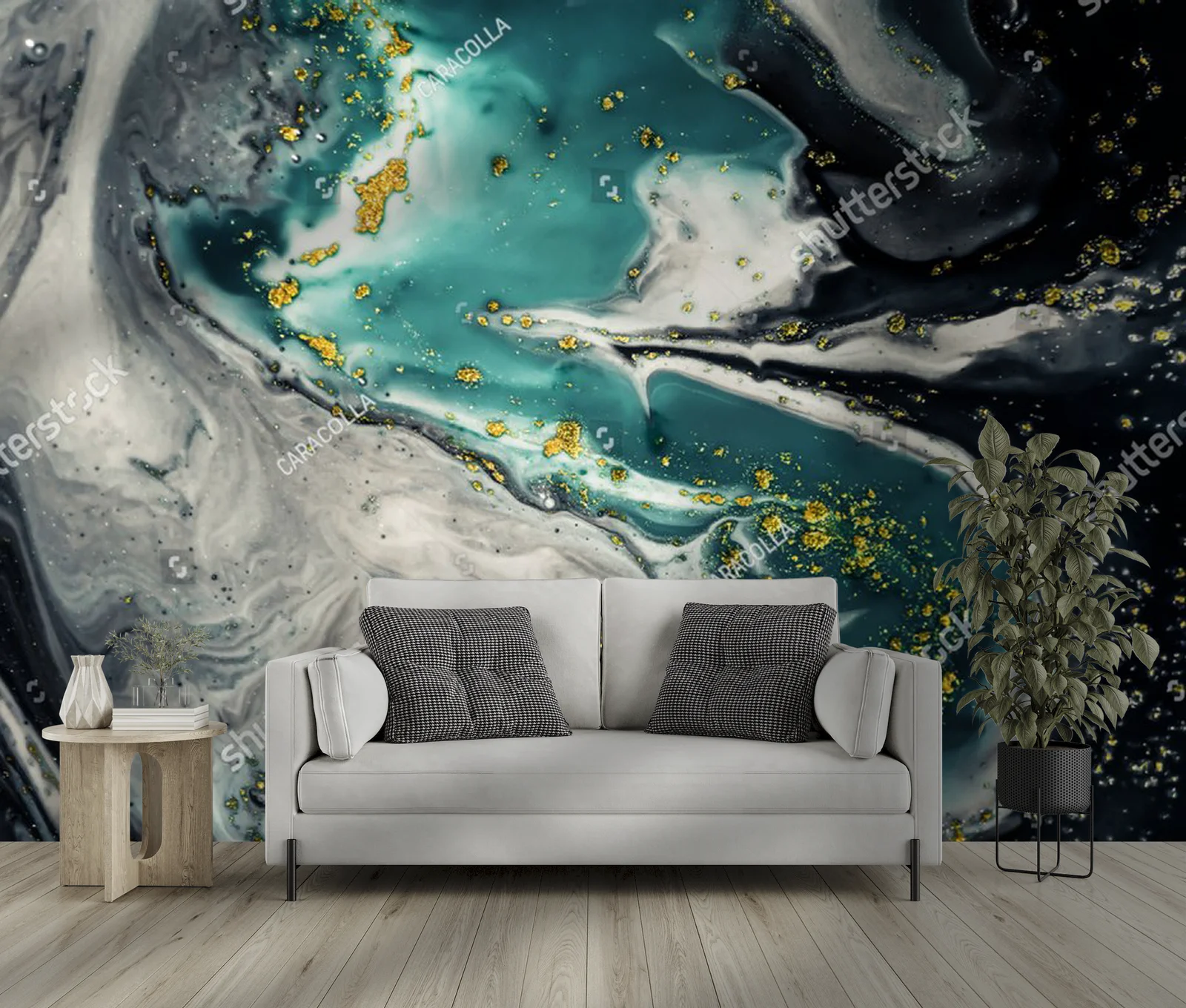 Głębia oceanu w eleganckich odcieniach szarości