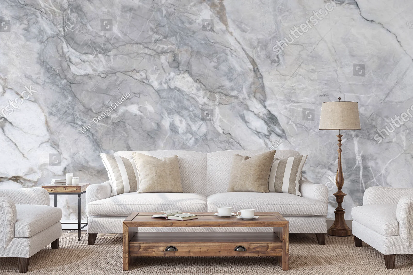 Elegancka kompozycja z naturalnym marmurem