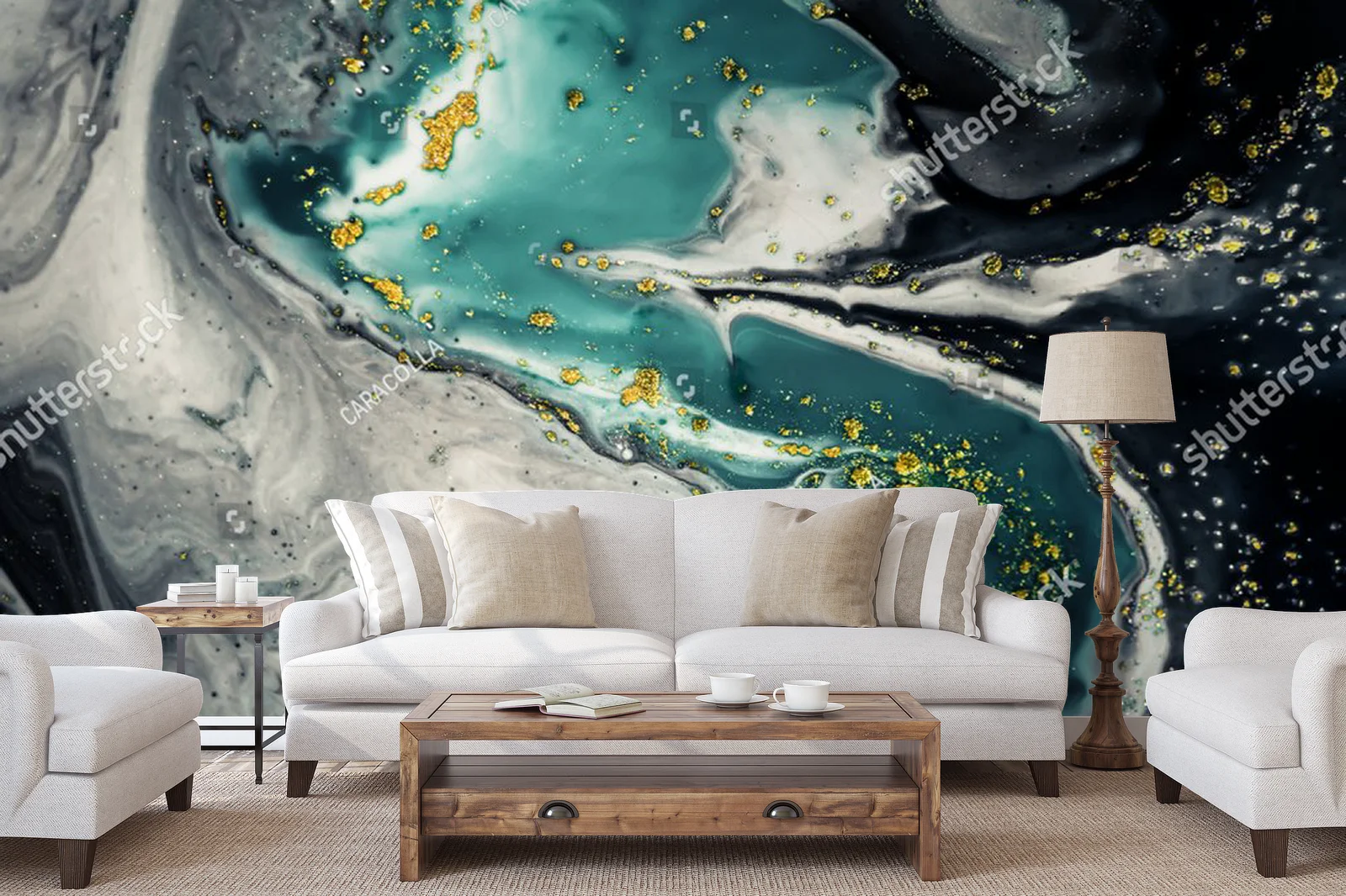 Głębia oceanu w eleganckich odcieniach szarości