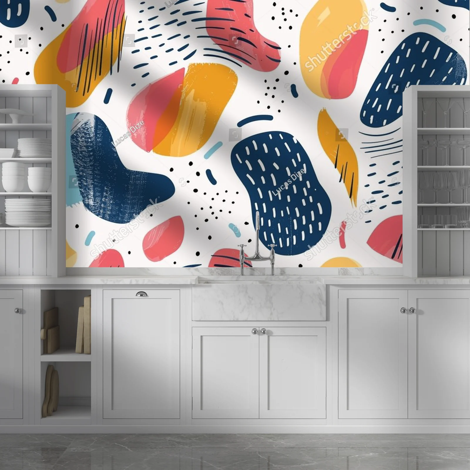 Nowoczesne geometryczne inspiracje w pastelowych tonach