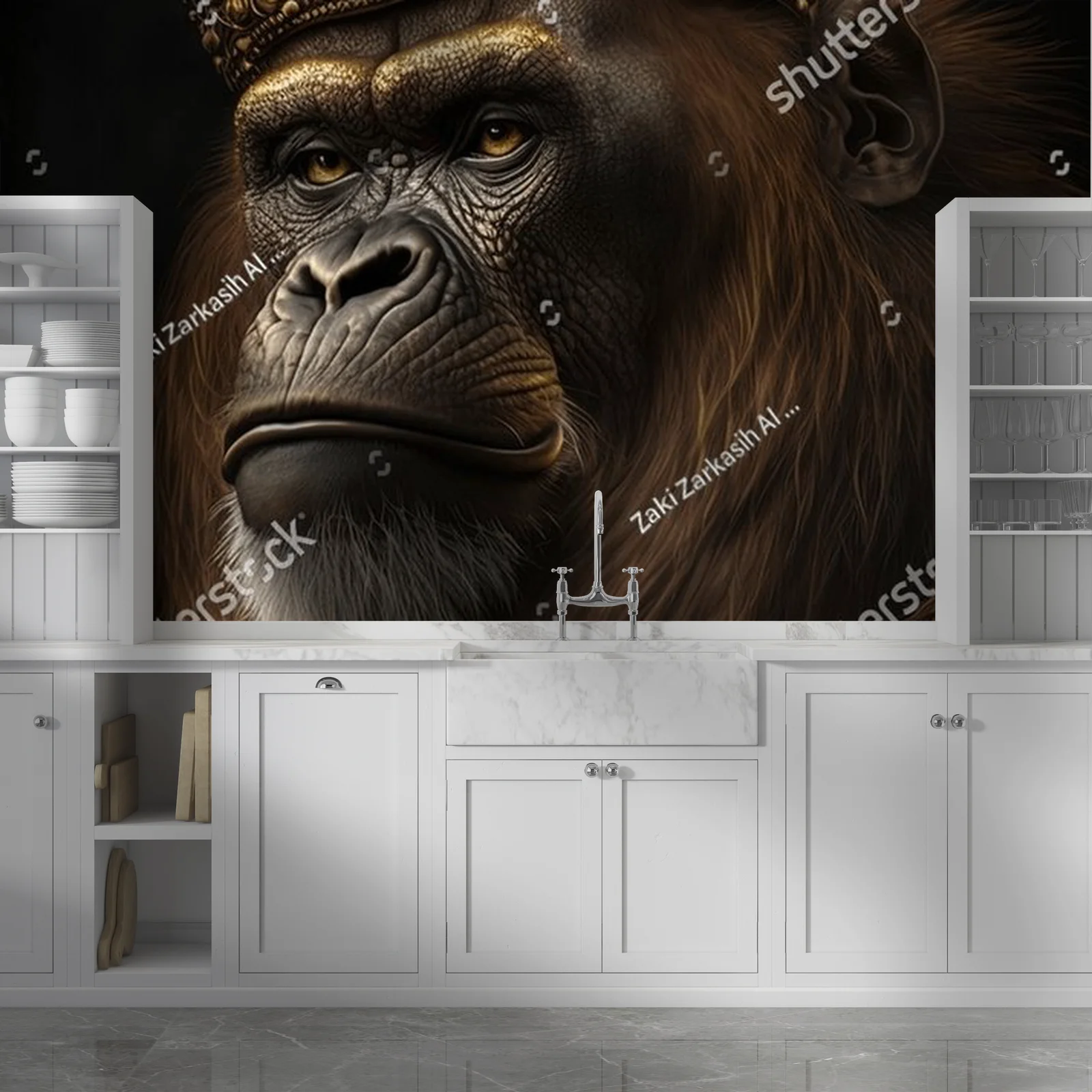 Orangutan Król w wyjątkowych odcieniach czerni i złota