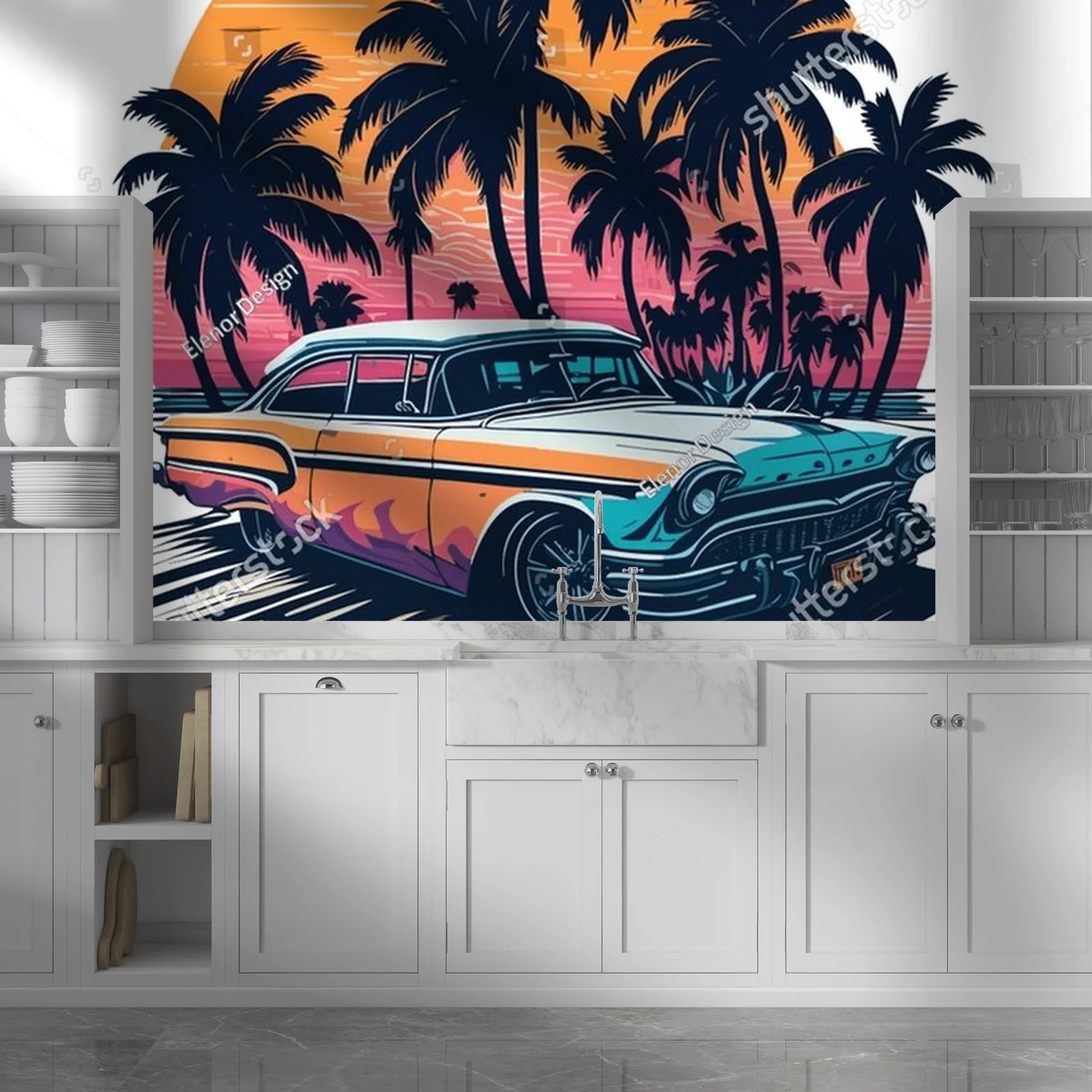 Retro w stylu vintage na letniej plaży