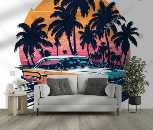 Retro w stylu vintage na letniej plaży