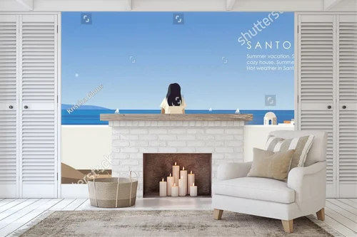 Nostalgiczne chwile na balkonie Santorini