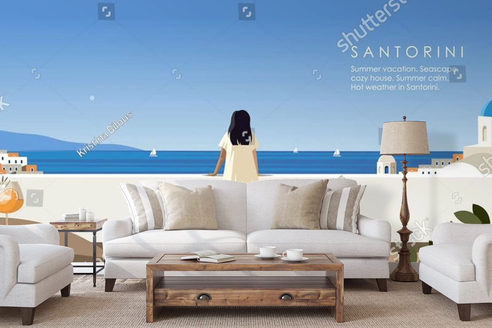 Nostalgiczne chwile na balkonie Santorini