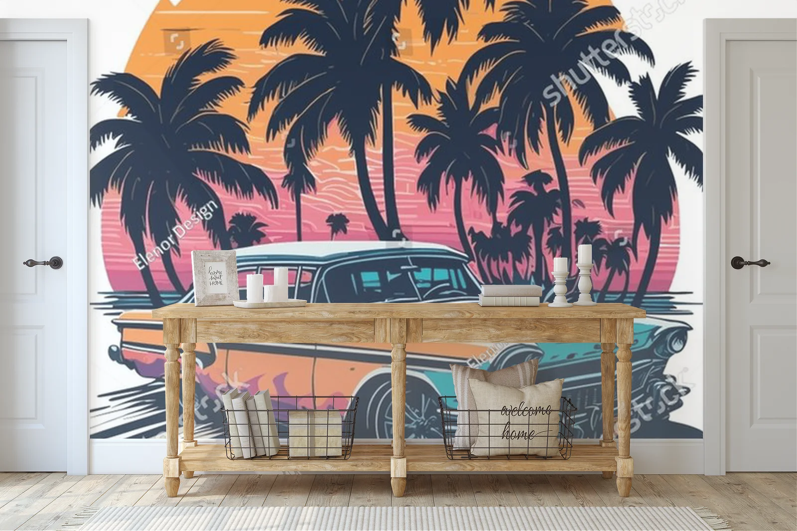 Retro w stylu vintage na letniej plaży