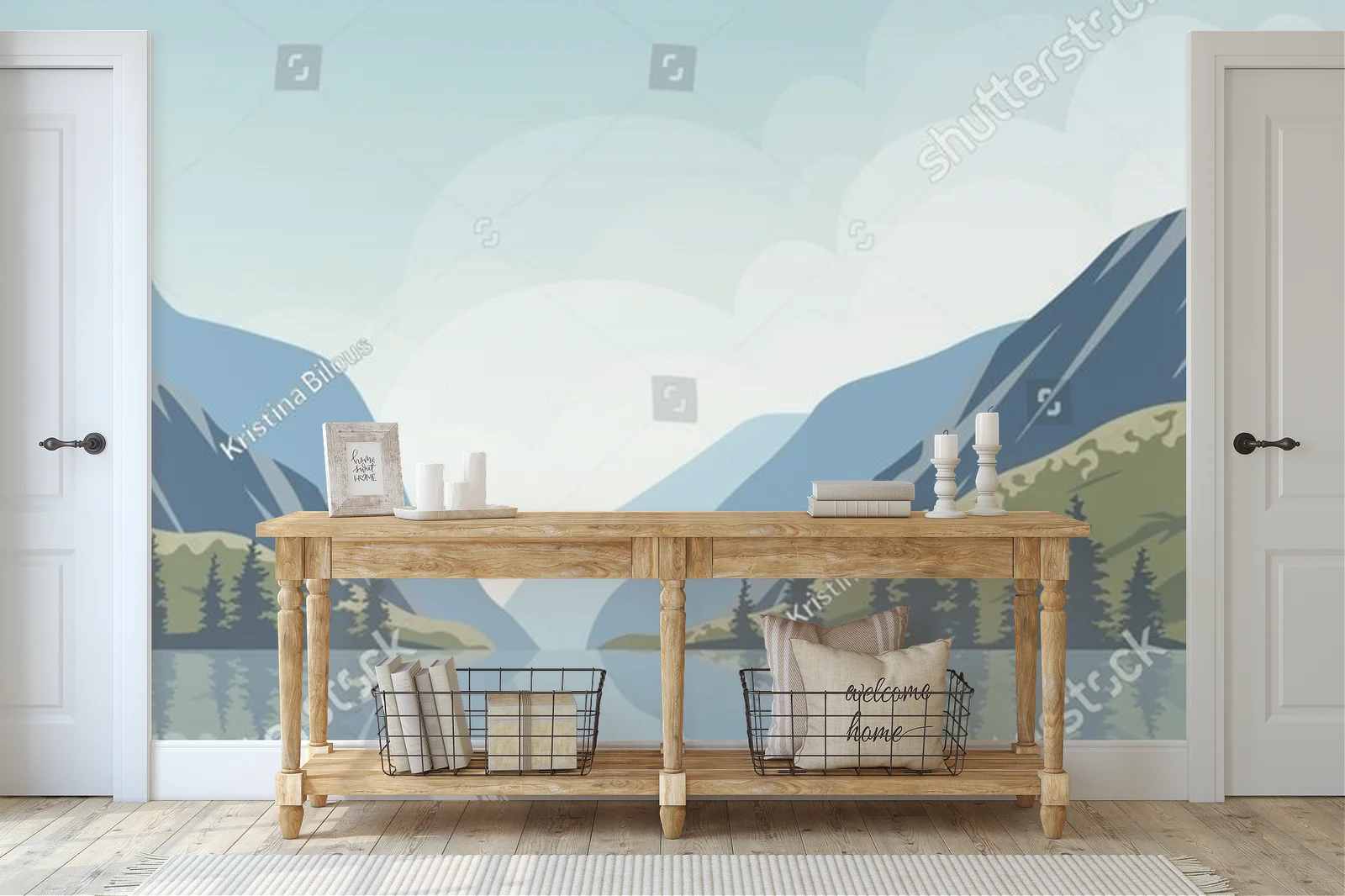 Fjordowy krajobraz Norwegii w harmonijnych odcieniach