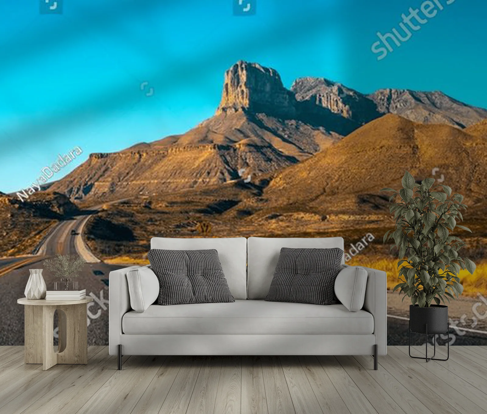 Panoramiczny widok gór Guadalupe w jesiennych barwach