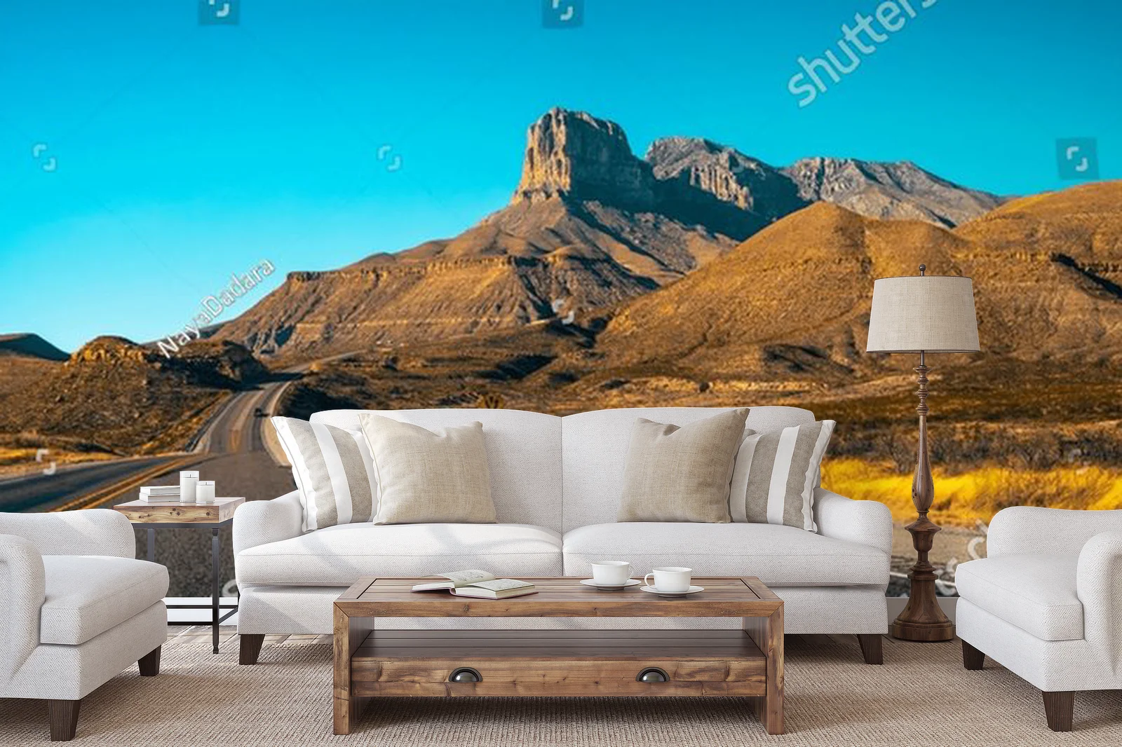 Panoramiczny widok gór Guadalupe w jesiennych barwach