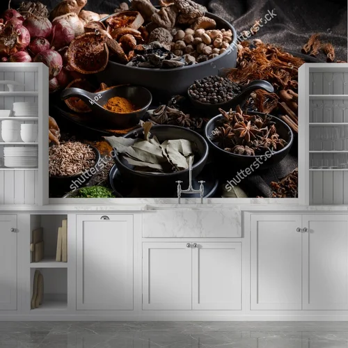 Aromatyczne zioła w ceramicznej kompozycji